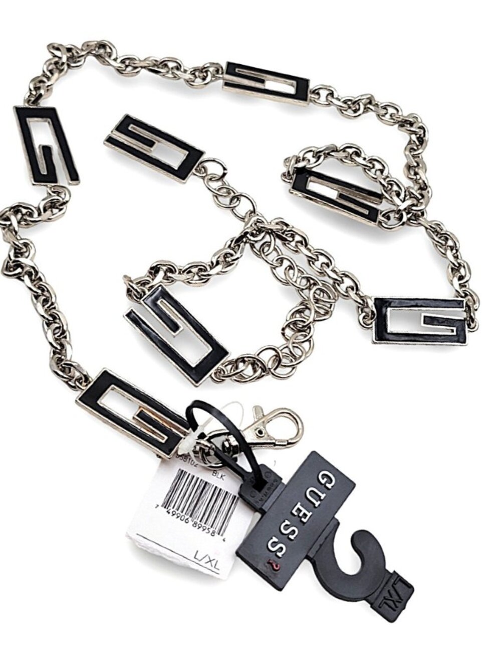 NWT Guess Logo Chain Belt L/XL - Picture 2 of 10